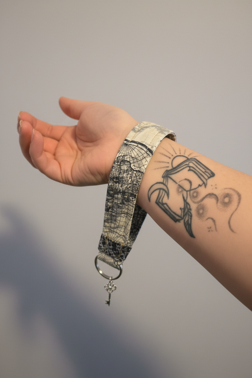 Celestial Map/Charting Stars — Handmade Fabric Key Fob