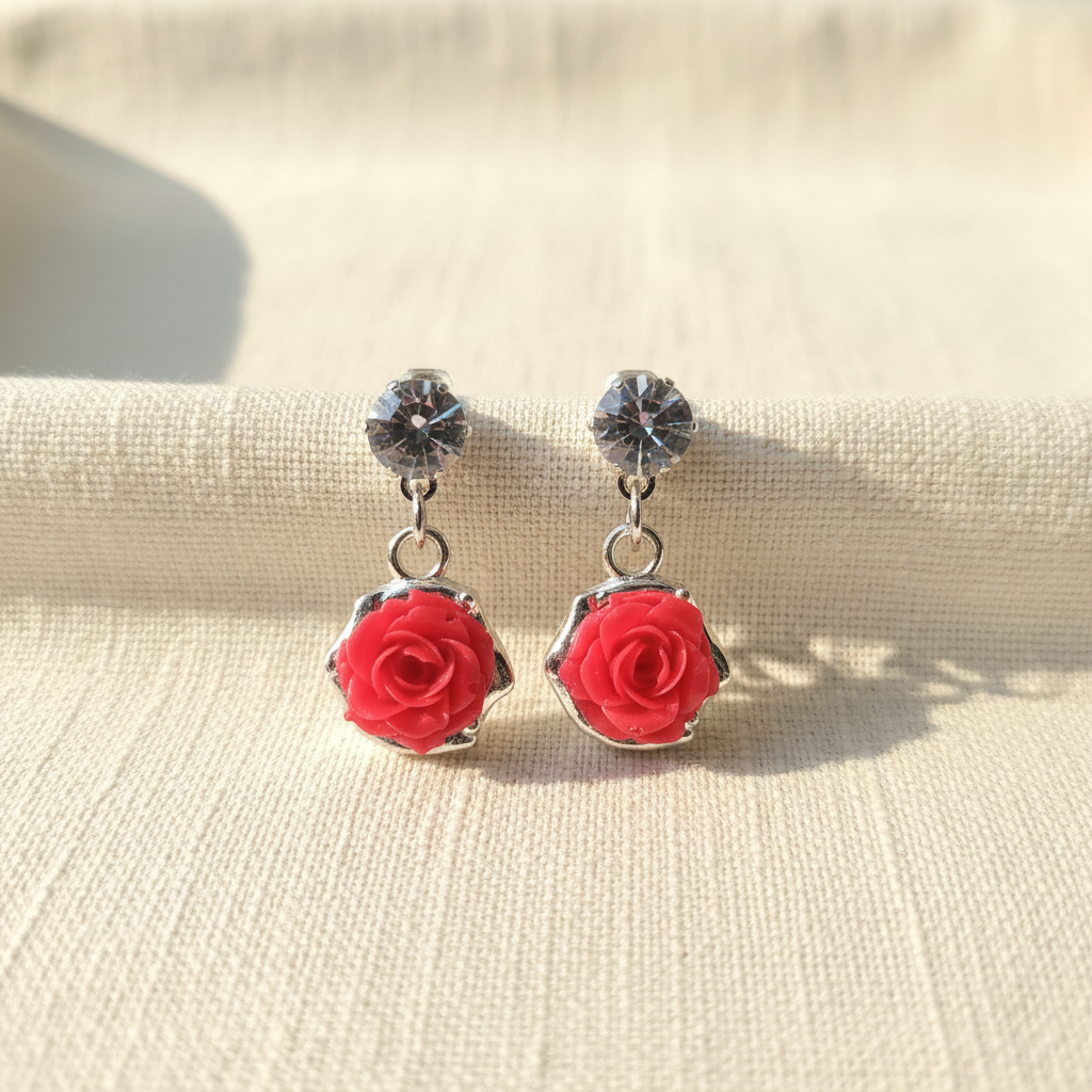 Rose Drop Earrings