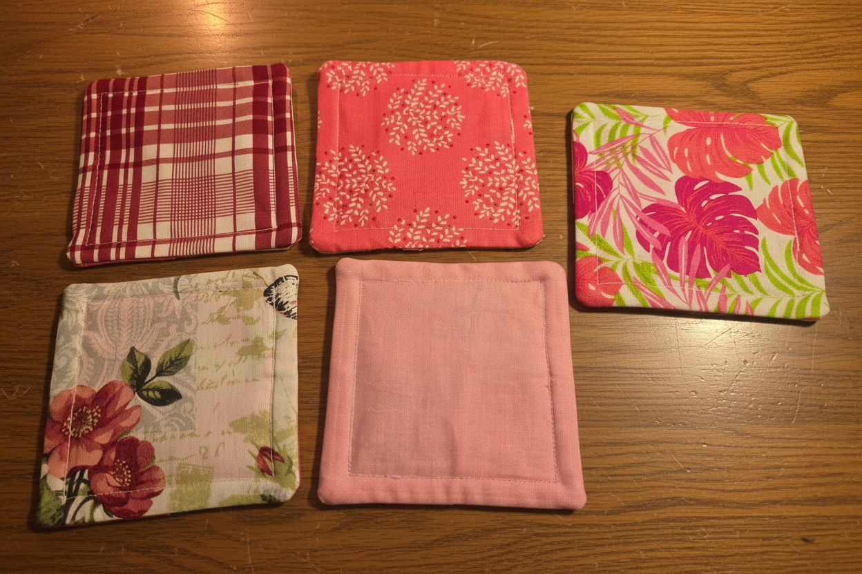 Individual coasters flat lay