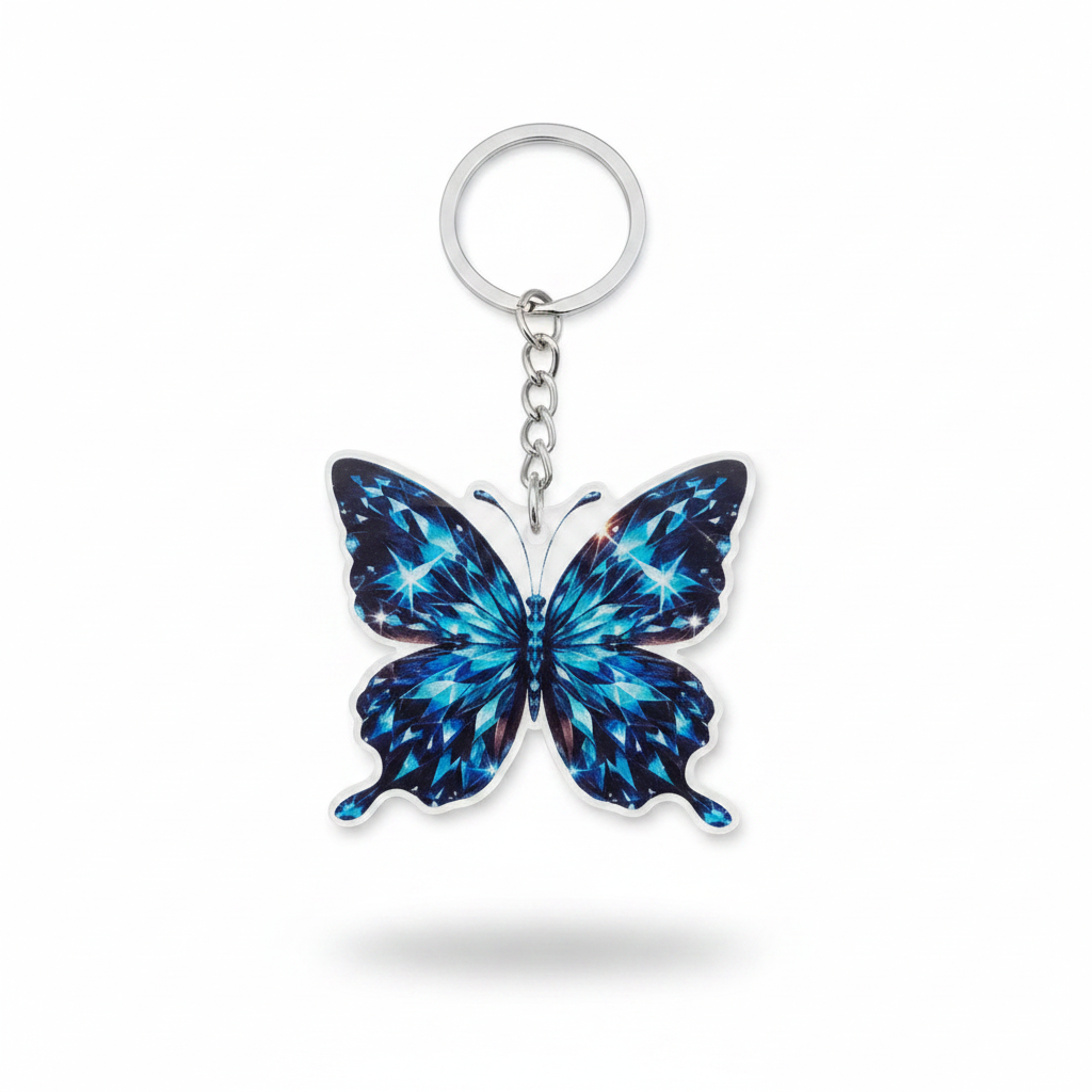 Blue Butterfly Keychain