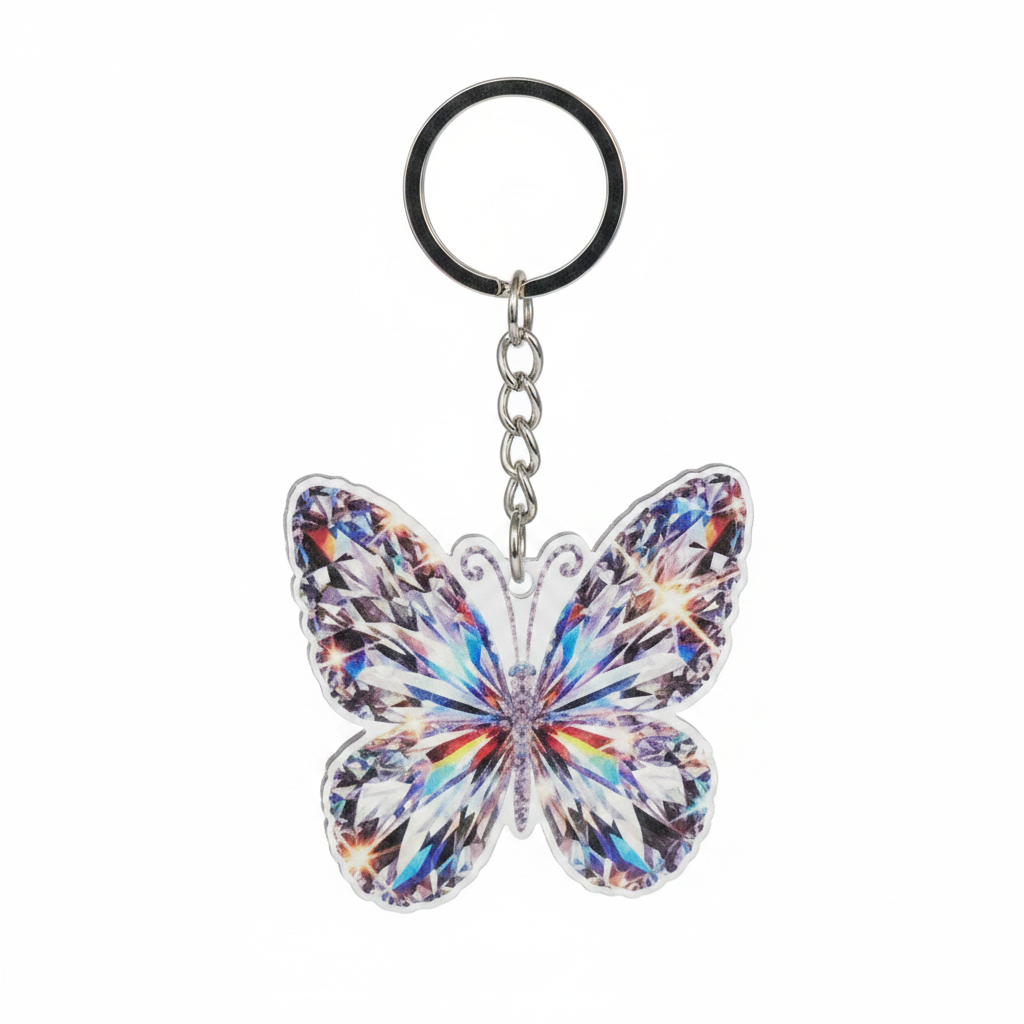 Crystal Butterfly Keychain