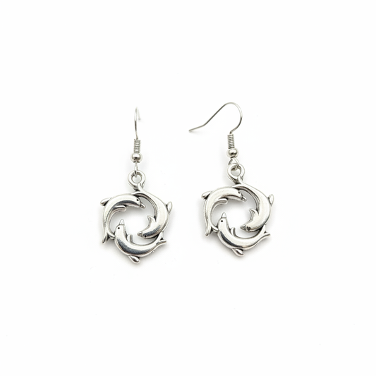 Dolphin Necklace and Earring Set