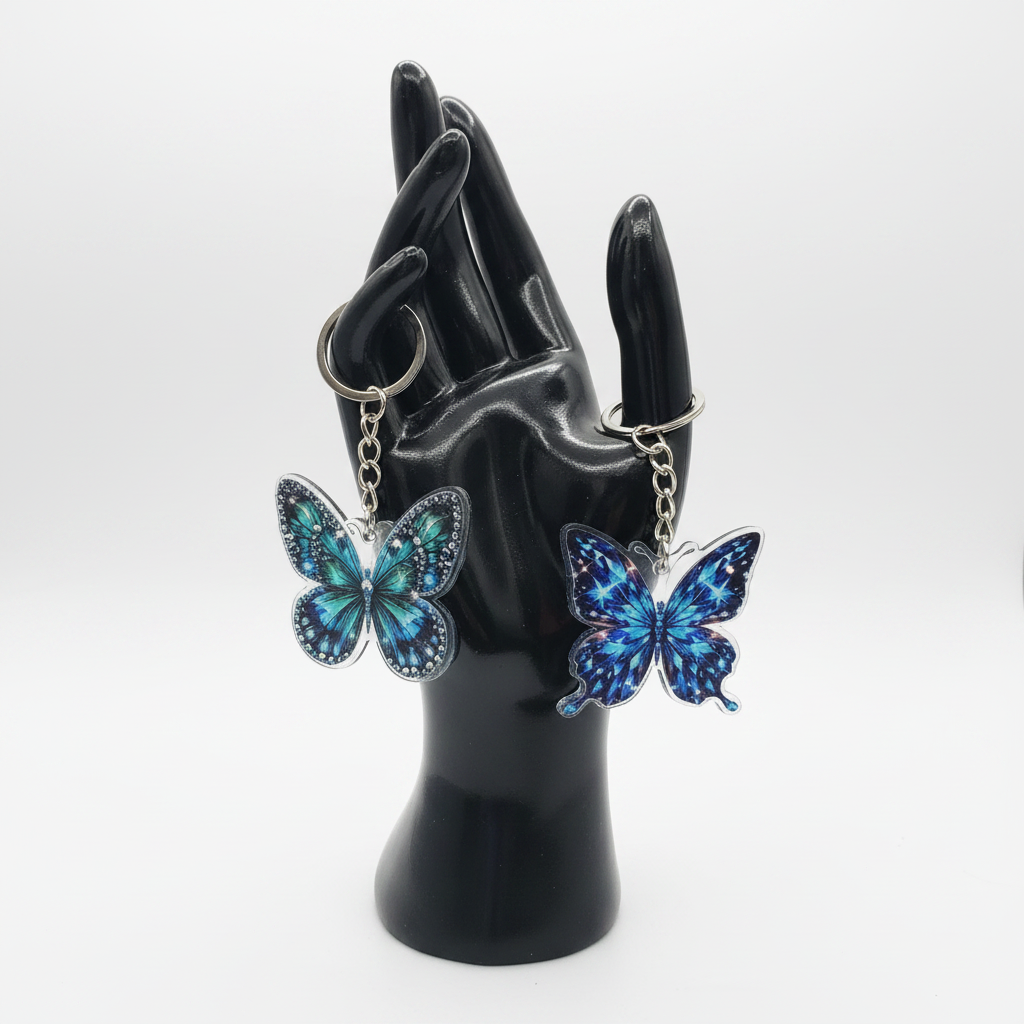 Acrylic Butterfly Keychain