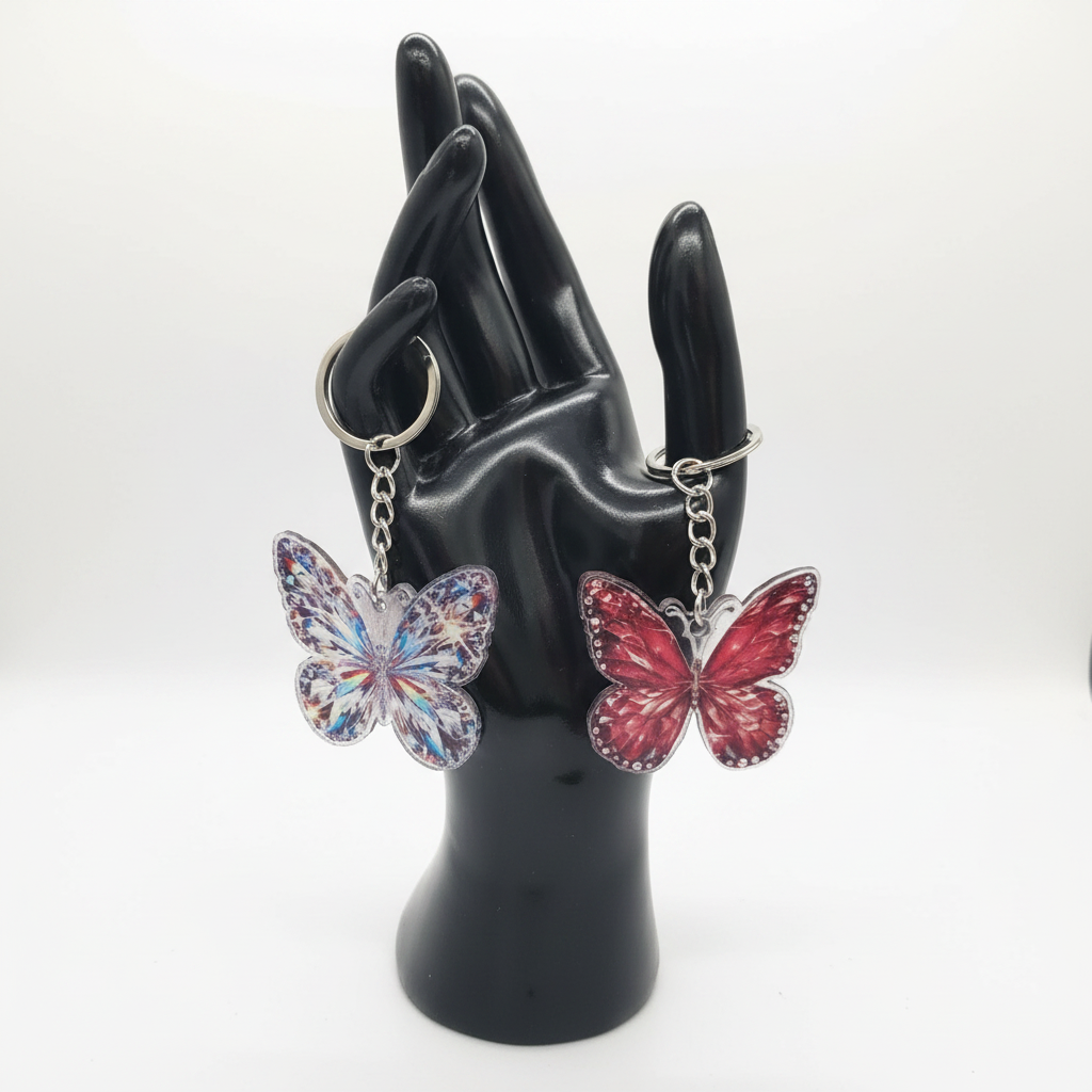 Acrylic Butterfly Keychain