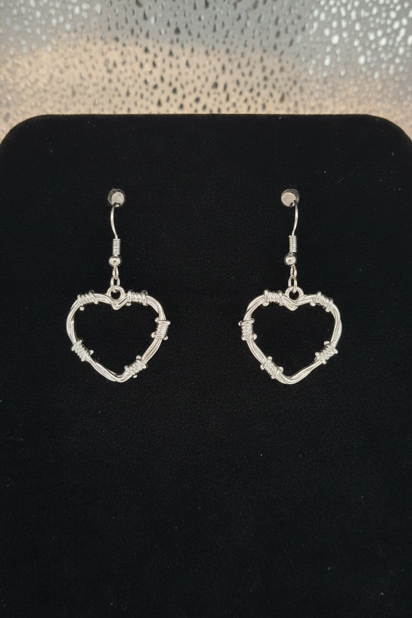 Barbed Wire Heart Jewelry Set