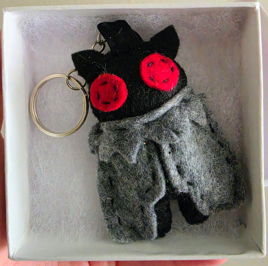 Emotional Support Mothman Keychain
